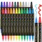 24 Colors Dual Tip Acrylic Paint Pens Markers, Premium Acrylic Paint Pens for Wood, Canvas, Stone, Rock Painting, Glass, Ceramic Surfaces, DIY Crafts Making Art Supplies